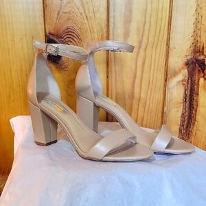 INC International Concepts Tan Block Heel Sandals